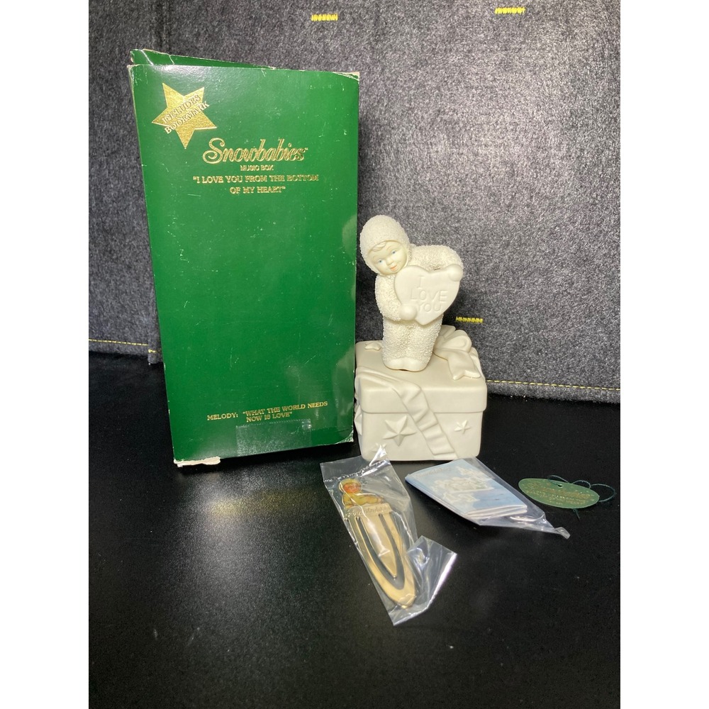 Department 56 Snowbabies I Love You From The Bottom Of My Heart Music Box Boxed